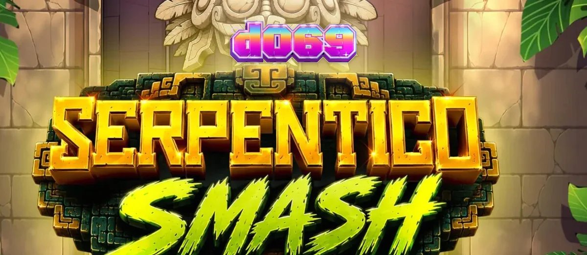 Pemandangan visual slot Serpentico Smash dengan latar belakang hutan Aztec dan simbol-simbol batu kuno.